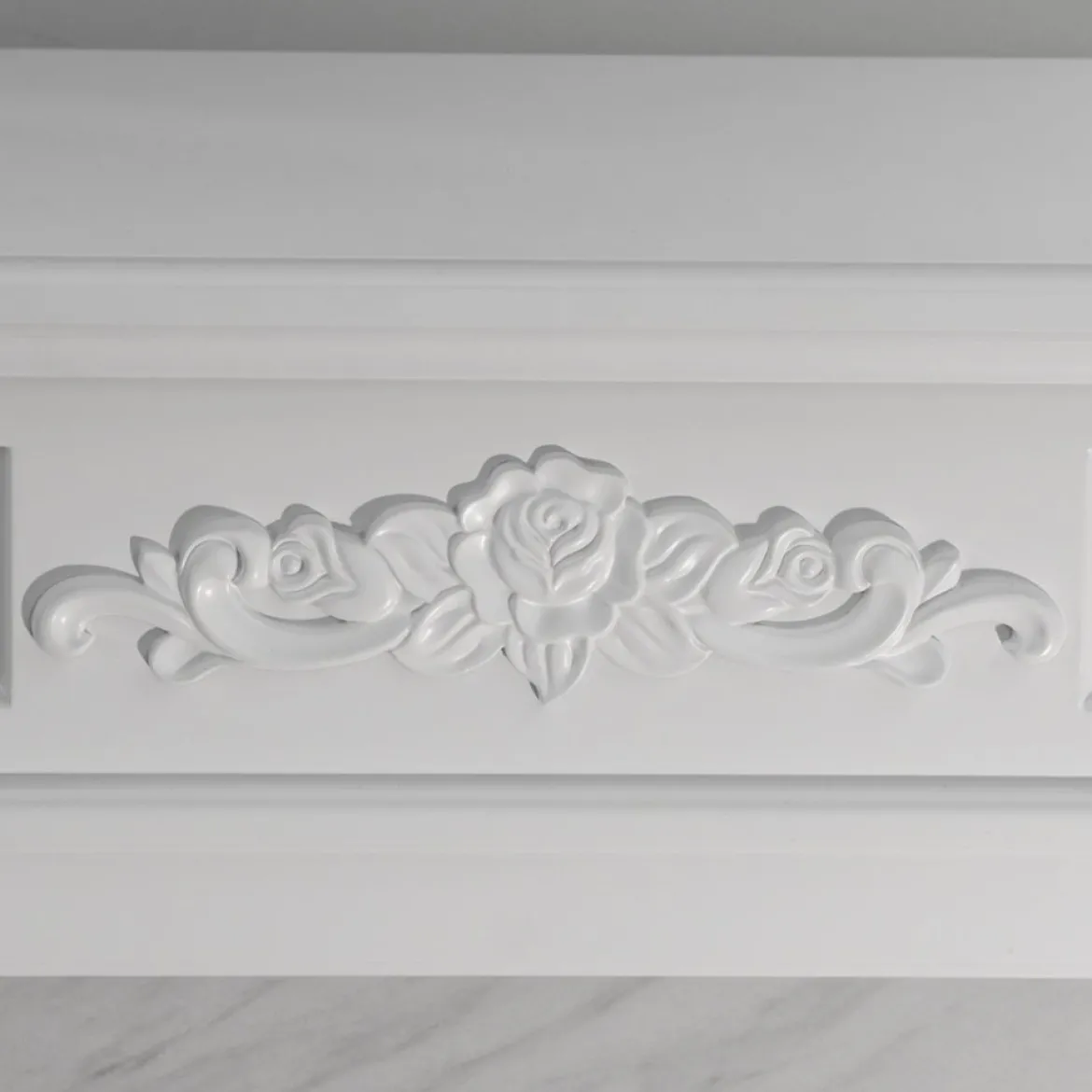 Camino Elettrico Bianco Superficie Riscaldabile 30 Potenza (kw) 0.9/1.8 123x39x100h cm, Indoor - Triuggio