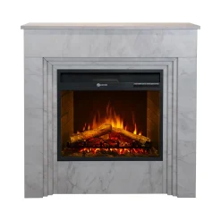 Camino Elettrico Bianco Superficie Riscaldabile 30 Potenza (kw) 0.9/1.8 96x36x90h cm, Indoor - Feletto