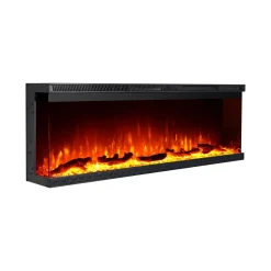 Camino Elettrico Nero Superficie Riscaldabile 30 Potenza (kw) 0.75/1.5 101x20x44h cm, Indoor - Usini