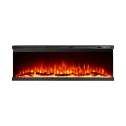 Camino Elettrico Nero Superficie Riscaldabile 30 Potenza (kw) 0.75/1.5 101x20x44h cm, Indoor - Usini