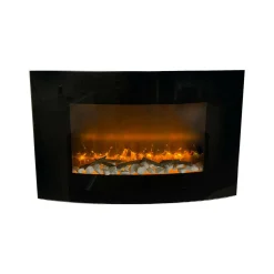 Camino elettrico Stockholm, 14x89 h56 cm, Nero