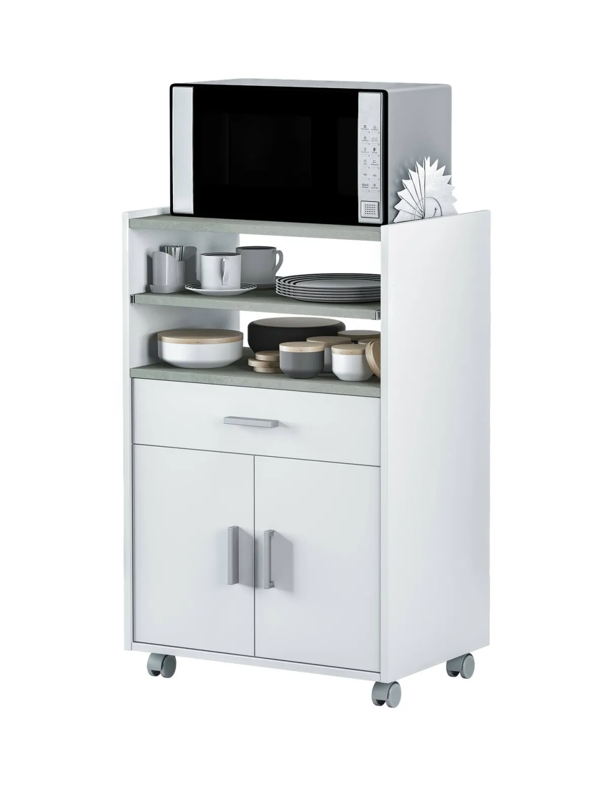 Carrello Akea, 59x40h92 cm, Bianco