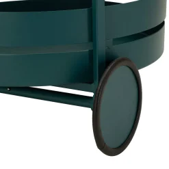 Carrello Verde 2 Ripiani Ruote 45x35x65h cm, Materiale Ripiano in Metallo - Ganamo