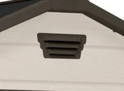 Casetta da Giardino Beige Nero Resistente Agli Agenti Atmosferici Presenza Finestre 256x332x243h cm, Tetto a due Falde - Weyburn