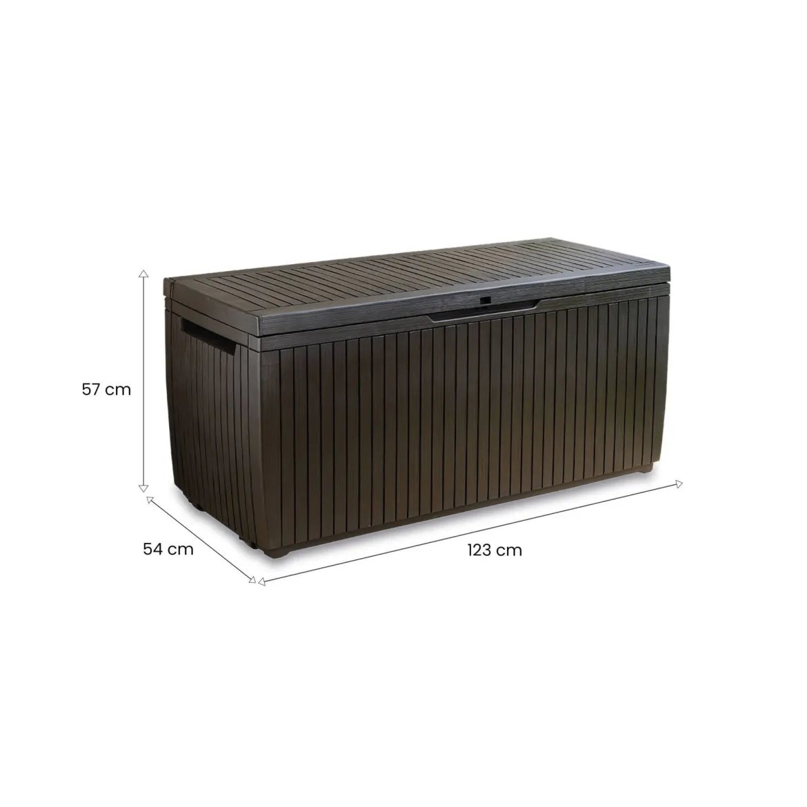Cassapanca da esterno 123x53x57h cm marrone - Burlington