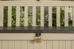 Cassapanca outdoor Chestermere, 140x60 h84 cm, Beige e Marrone