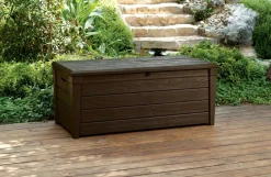 Cassapanca outdoor impermeabile 145x69x60h cm marrone - Wawa