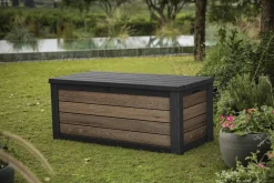 Cassapanca outdoor 151x72x70h cm effetto legno - Brantford