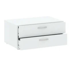 Cassettiera bassa bianca 74x35h cm - Piatto