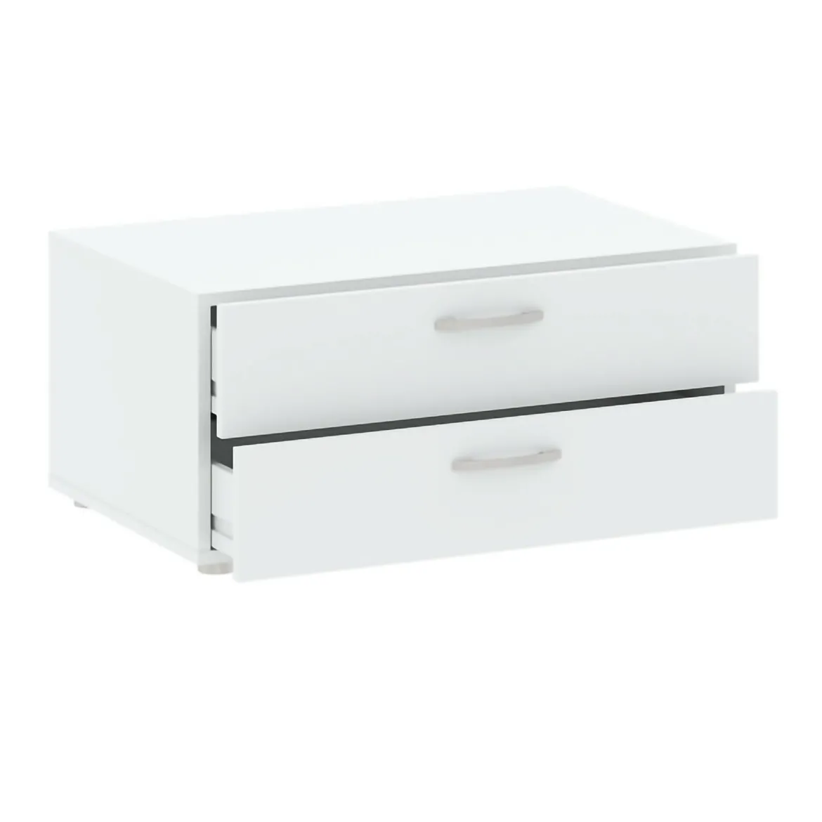 Cassettiera bassa bianca 74x35h cm - Piatto