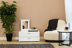 Cassettiera bassa bianca 74x35h cm - Piatto