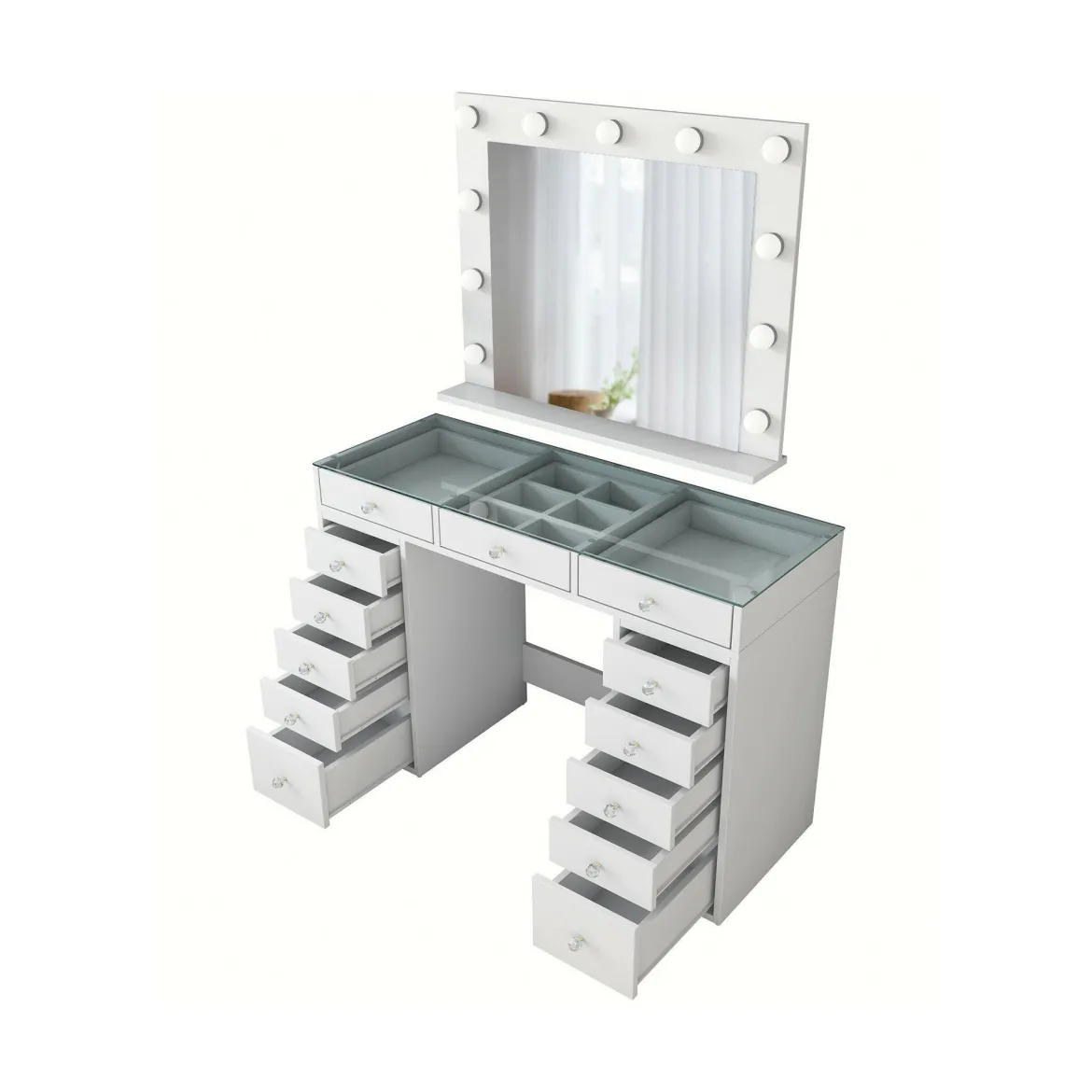 Cassettiera 13 cassetti bianca 120x79h cm - Labico