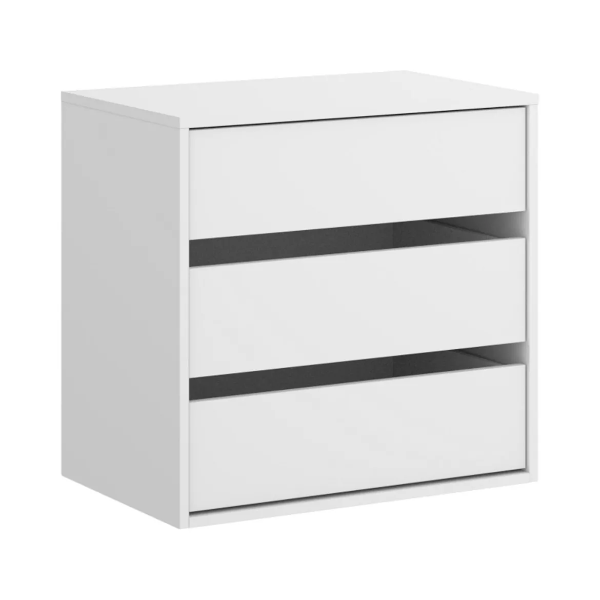 Cassettiera 3 cassetti bianca 74x69h cm - Adal