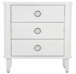 Cassettiera 3 cassetti bianca e oro 80x79h cm - Rouge