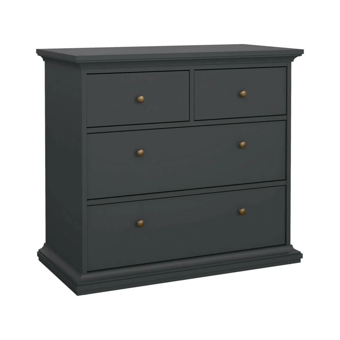 Cassettiera 4 cassetti grigia cenere 70x42h cm - Kalmaegi