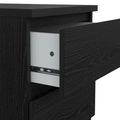 Cassettiera 3 cassetti nera 50x70h cm - Accudino