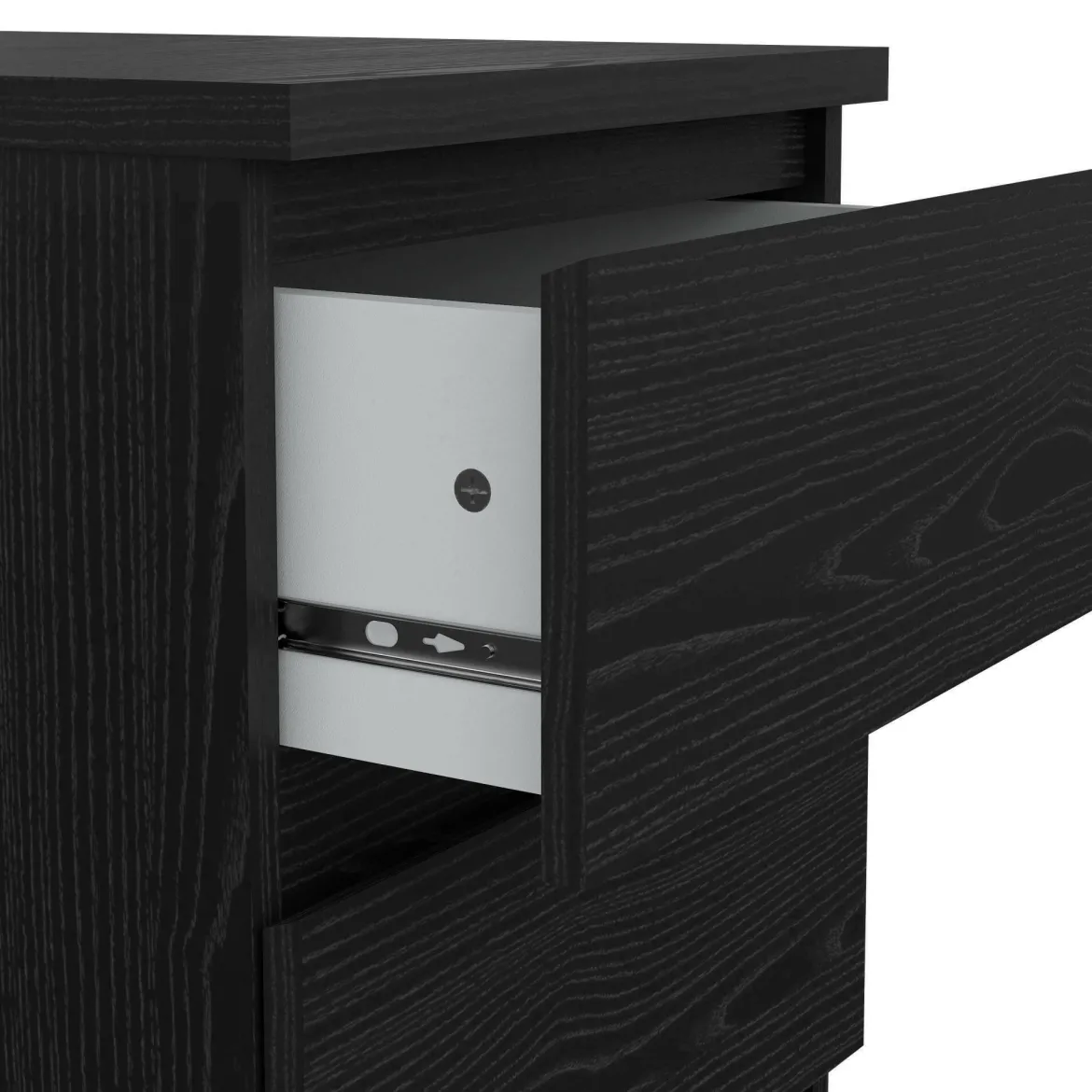 Cassettiera 3 cassetti nera 50x70h cm - Accudino