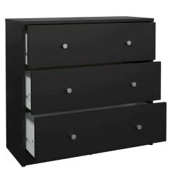 Cassettiera 3 cassetti nera 72x68h cm - Alert