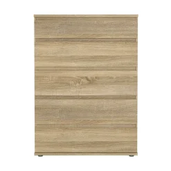 Cassettiera 5 cassetti quercia e bianca lucida 70x102h cm - Alf