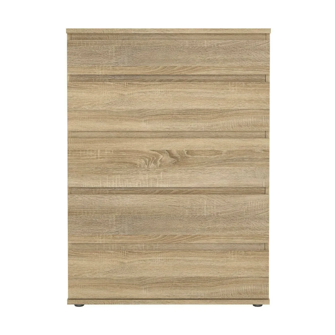 Cassettiera 5 cassetti quercia e bianca lucida 70x102h cm - Alf