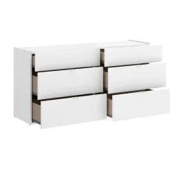 Cassettiera con maniglie bianca 120x62h cm - Avana