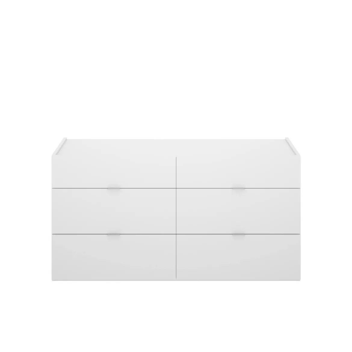 Cassettiera con maniglie bianca 120x62h cm - Avana