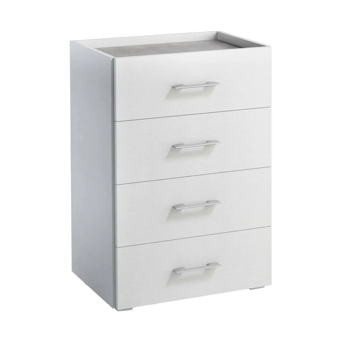 Cassettiera con maniglie bianca 78x95h cm - Aquilea
