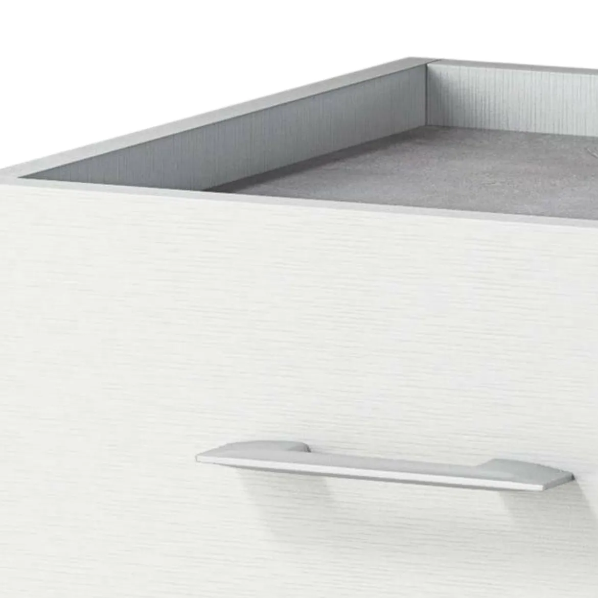 Cassettiera con maniglie bianca 78x95h cm - Aquilea