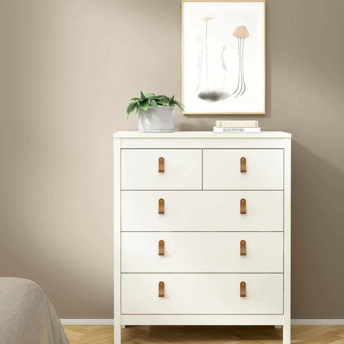 Cassettiera con maniglie bianca 87x69h cm - Boulogne