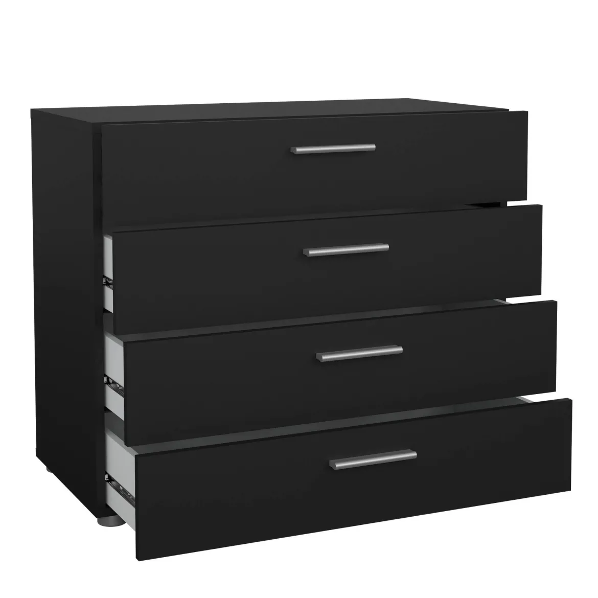 Cassettiera con maniglie nera 80x68h cm - Arwen
