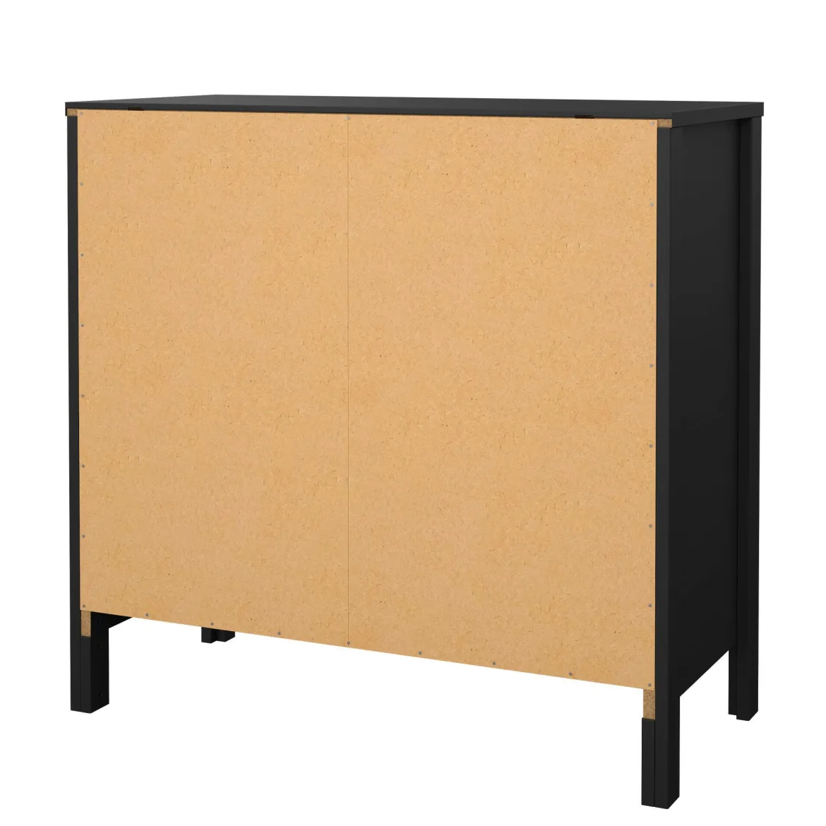 Cassettiera con maniglie nera 82x98h cm - Nicholas