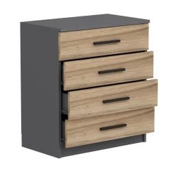 Cassettiera con maniglie noce 70x42h cm - Kalmaegi