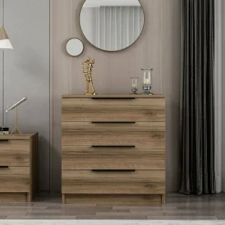 Cassettiera con maniglie noce 73x77h cm - elysee