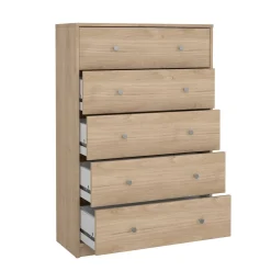 Cassettiera con maniglie rovere 72x108h cm - Contessa