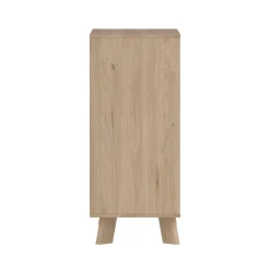 Cassettiera con maniglie rovere e bianca 78x92h cm - Alamid
