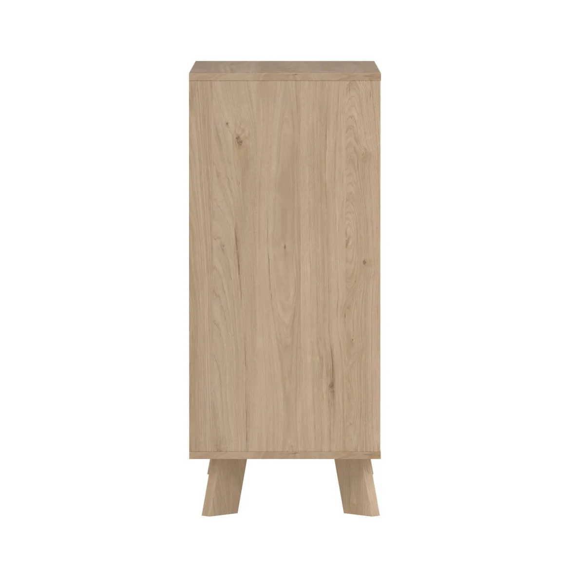 Cassettiera con maniglie rovere e bianca 78x92h cm - Alamid