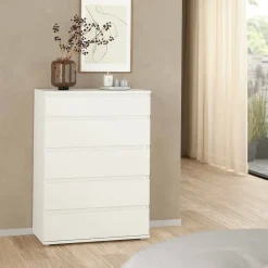 Cassettiera elegante bianca 76x106h cm - Arriba