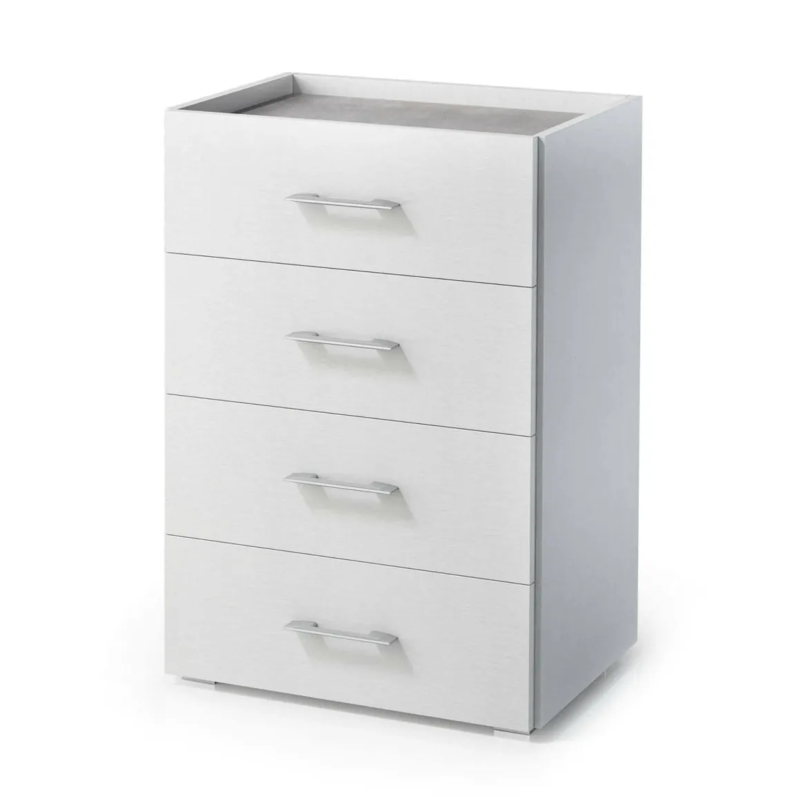 Cassettiera in legno bianca e cemento 50x87h cm - Avim
