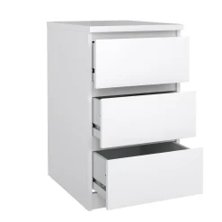 Cassettiera in legno bianca lucida 50x70h cm - Accudino