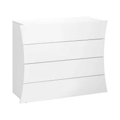 Cassettiera in legno bianca lucida 98x81h cm - Annapaola