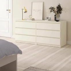 Cassettiera in legno bianca 153x70h cm - Aci
