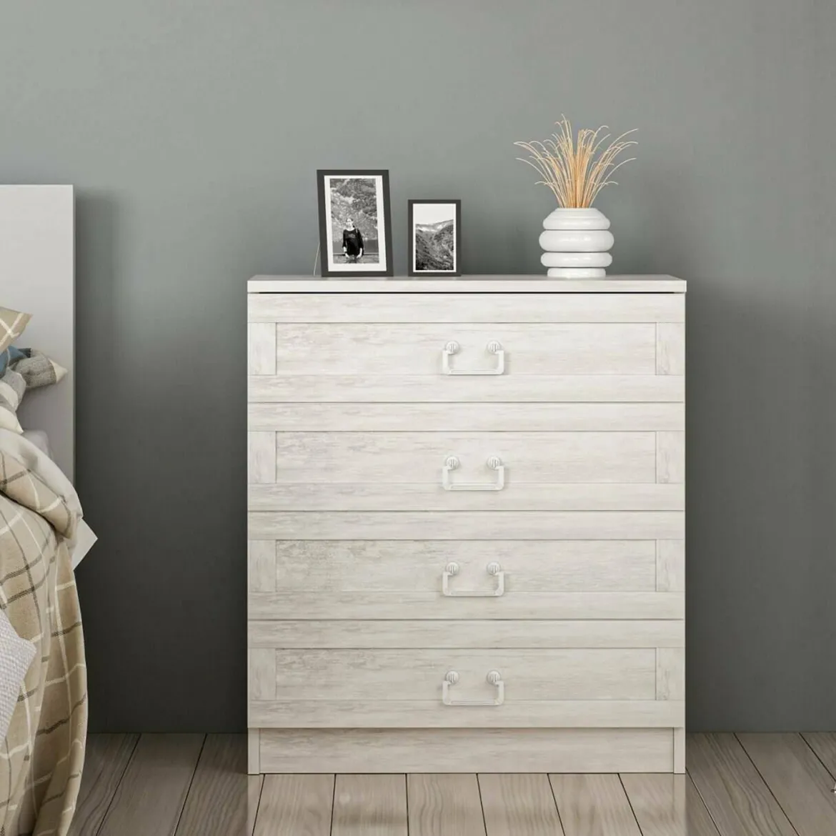 Cassettiera in legno bianca 72x42h cm - Vische