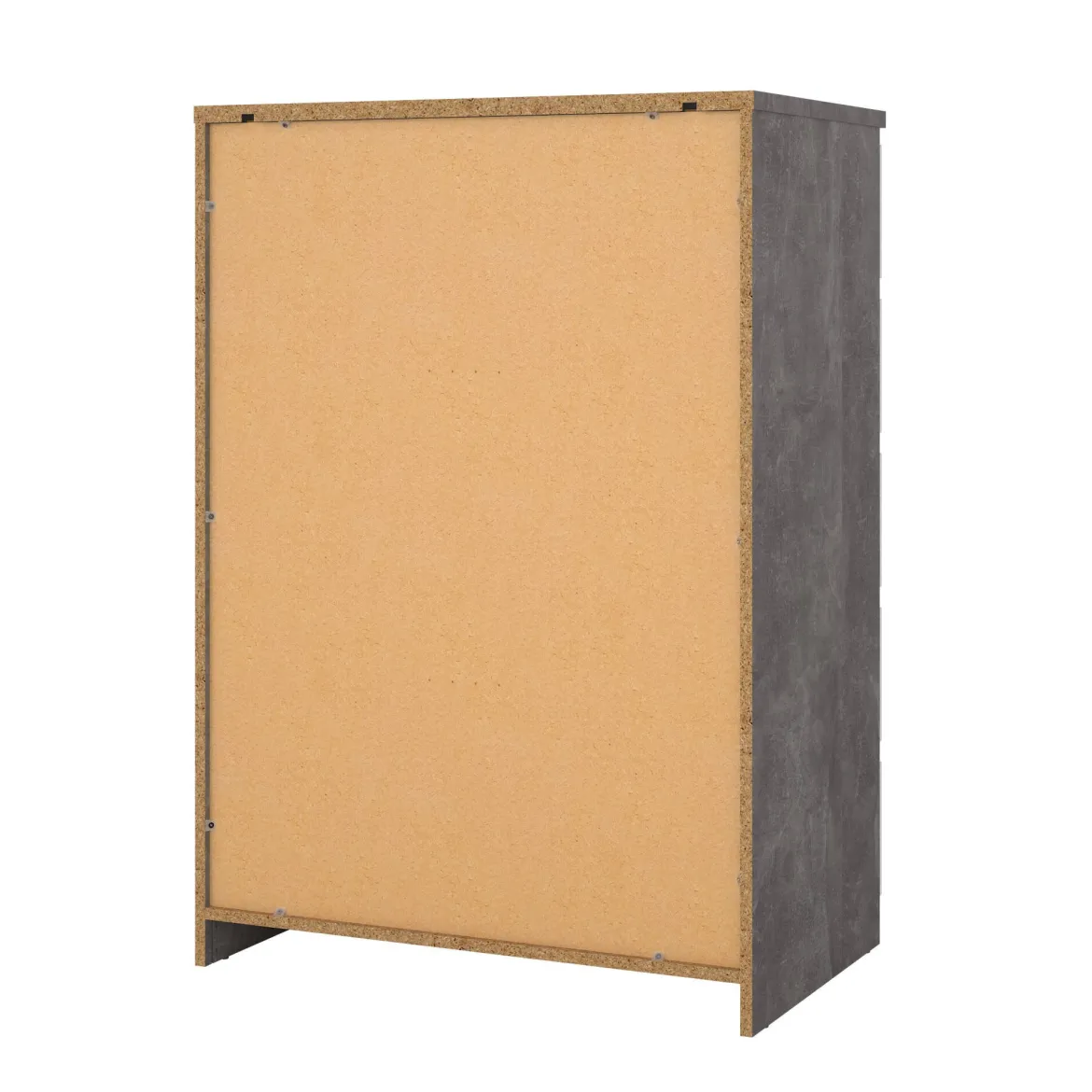 Cassettiera in legno cemento e bianca lucida 77x111h cm - Ansel