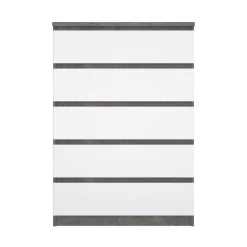 Cassettiera in legno cemento e bianca lucida 77x111h cm - Ansel