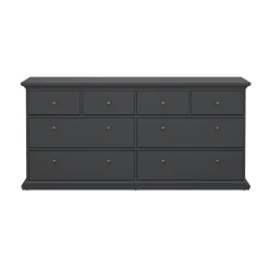 Cassettiera in legno grigia 183x86h cm - Asiagela