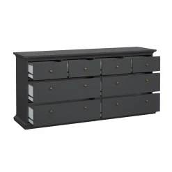 Cassettiera in legno grigia 183x86h cm - Asiagela