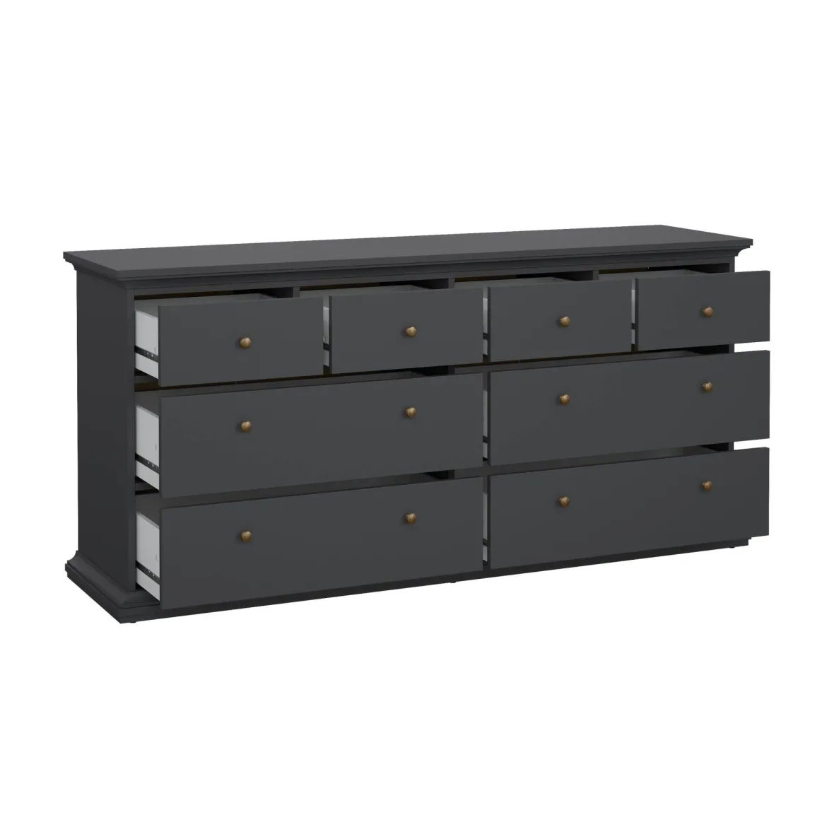 Cassettiera in legno grigia 183x86h cm - Asiagela