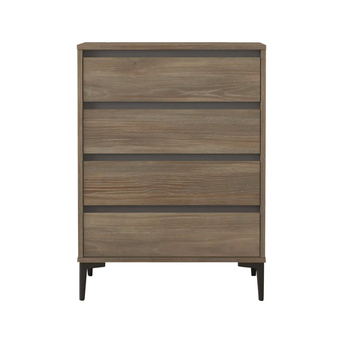 Cassettiera in legno marrone e antracite 72x98h cm - Adolphe