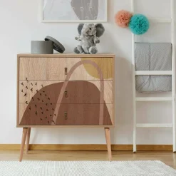 Cassettiera in legno multicolore 80x89h cm - Apricale
