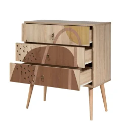 Cassettiera in legno multicolore 80x89h cm - Apricale